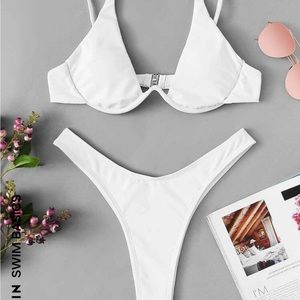 Shein white bikini size Medium. Brand new.
